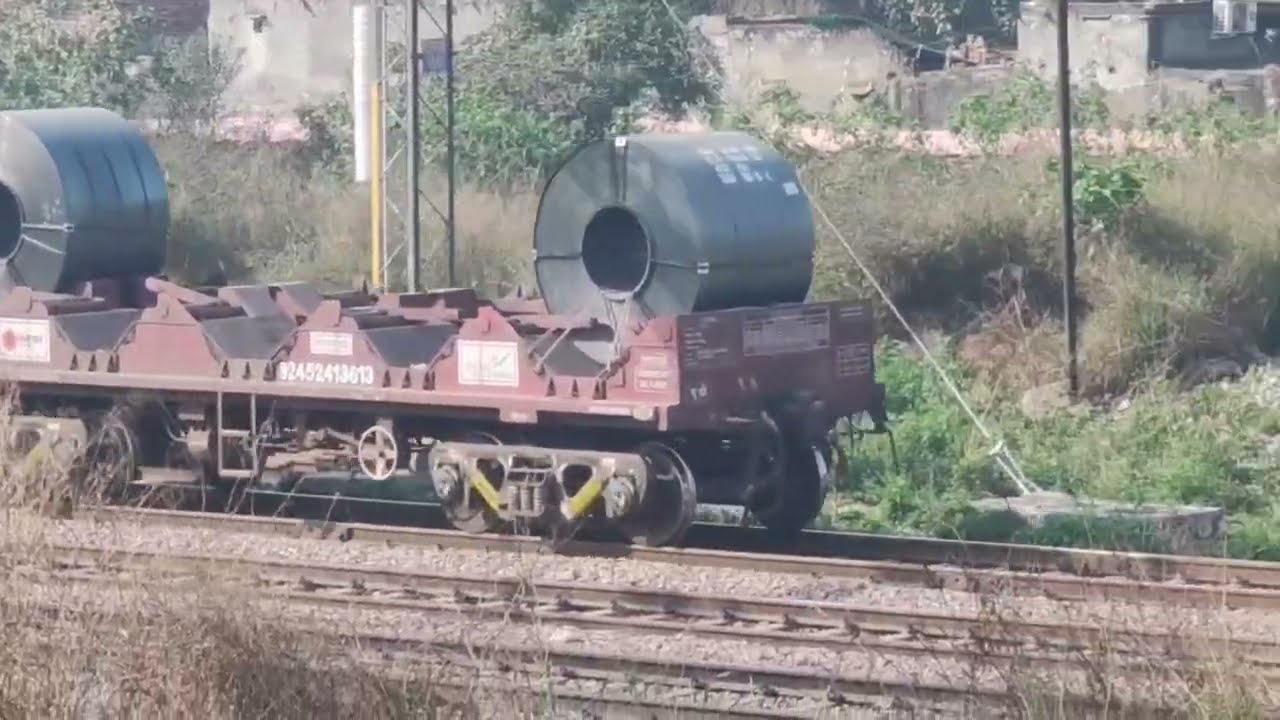 WAG7 ELECTRIC ENGINE || TRAIN OF STEEL LOADED COILS GOODS TRAIN || INDIAN RAILWAY || WAG9 WDG4G || 