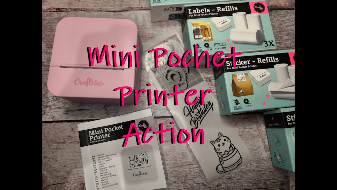 Mini Pocket Printer Action