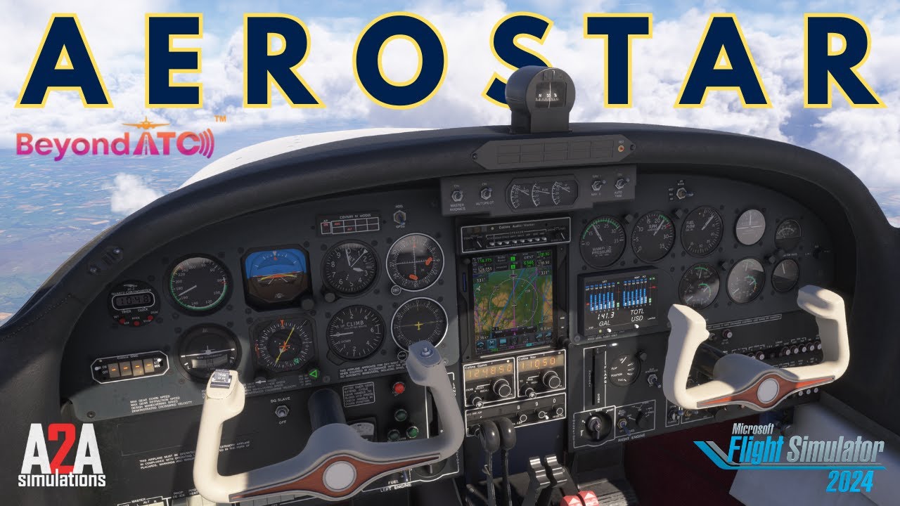 A2A Simulations Aerostar 600 EGGP - EGPF IFR Flight - BeyondATC Microsoft Flight Simulator 2024 4K