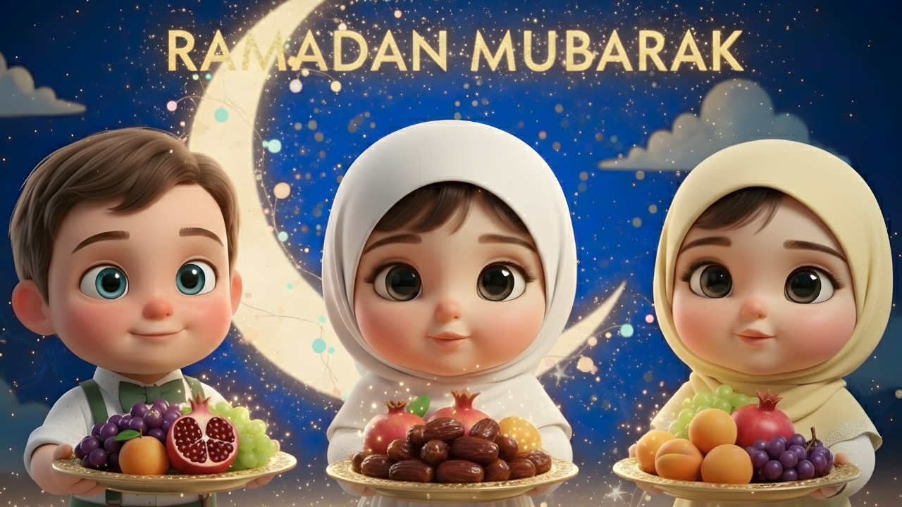 Welcome Ramadan Nasheed 🌙 3D Islamic Rhyme | A Day in Ramadan: Fasting & Prayer 🤲 3D Islamic Video