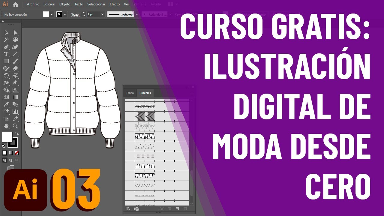 Ilustración digital de moda clase 3: Trazo, pinceles y buscatrazos