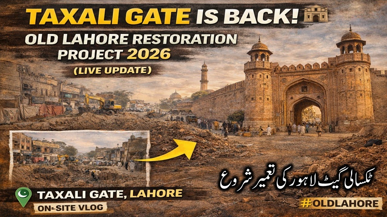 Taxali Gate is Back! 🏛️ Old Lahore Restoration Project 2026 (Live Update)