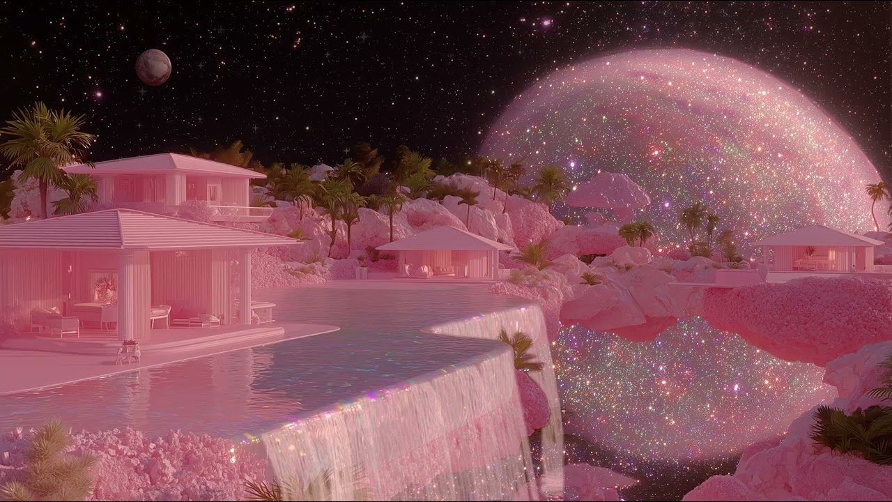 a dreamy space motel between the stars 💫🌙 80s nostalgic ambience