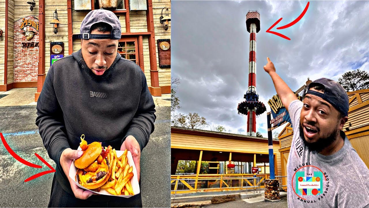 Riding the REVAMPED Acrophobia & Trying a NEW Gold Rusher Burger! | Six Flags Over Georgia 2025 Vlog