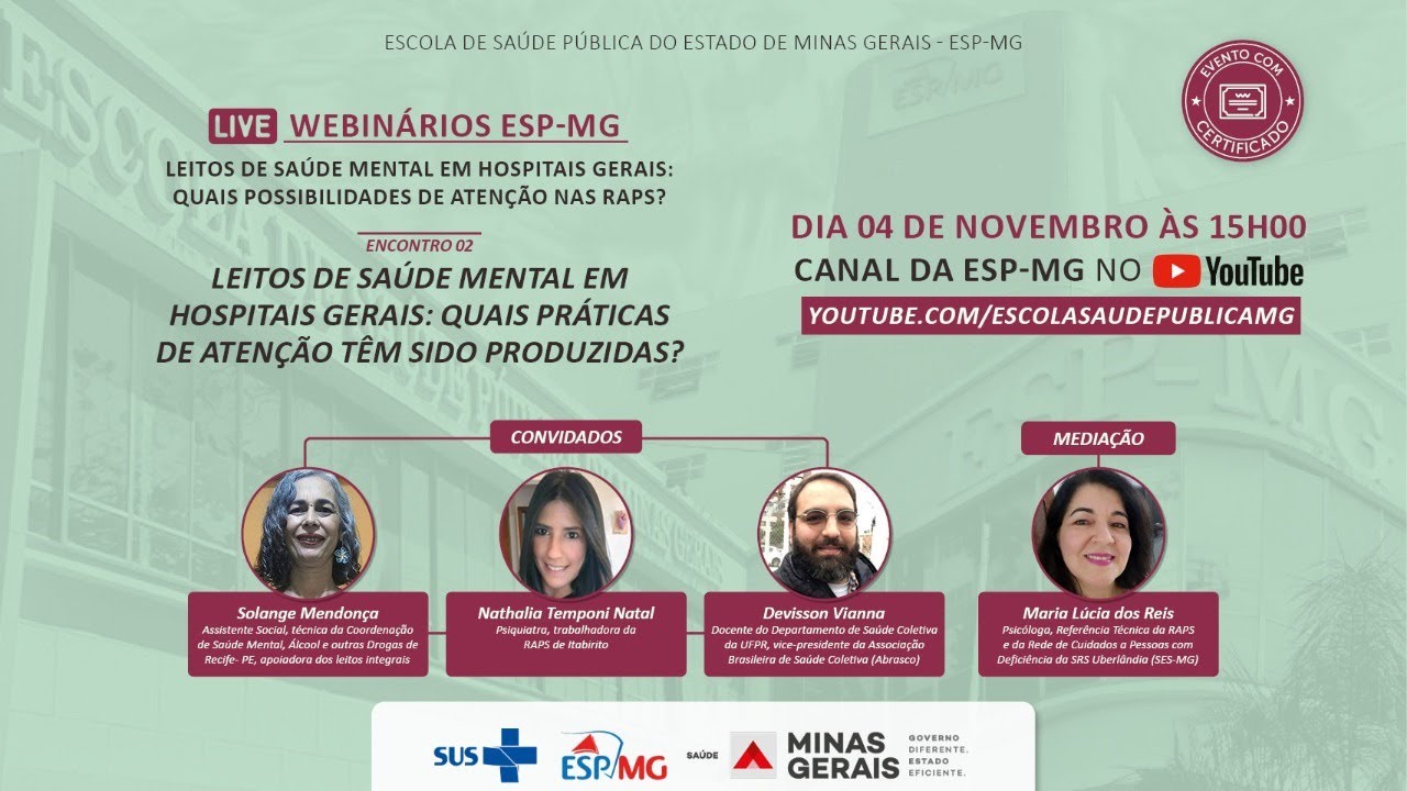 Webinário Leitos de saúde mental em hospitais gerais: quais práticas de atenção têm sido produzidas?