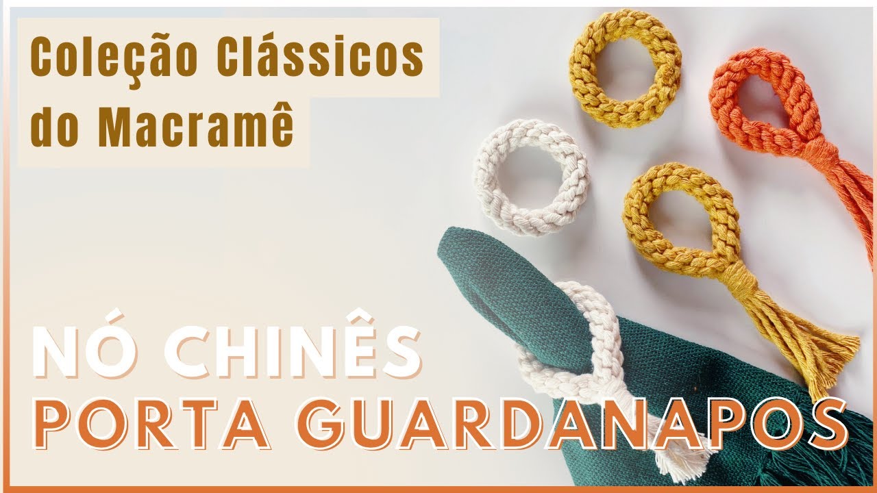 Porta Guardanapos com Nó Chinês Macramê | Aula 1 • Coleção: Clássicos do Macramê 🪢🍽️✨ Mesa Posta