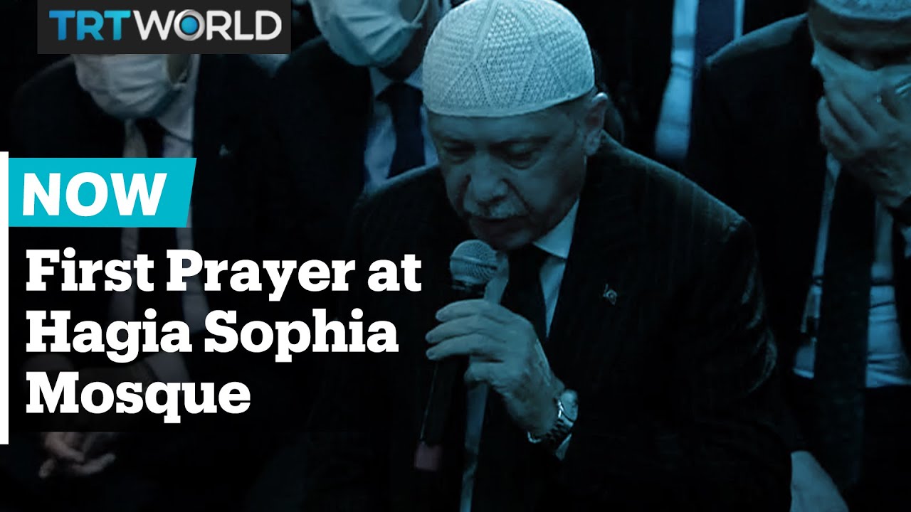 Turkey's President Erdogan recites holy Quran at Hagia Sophia Mosque