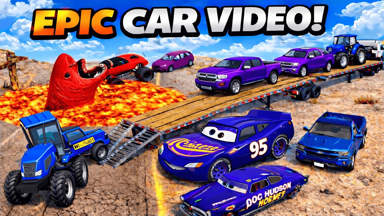 Flatbed Truck vs McQueen?! 😱 Extreme Transport Test #42 | BeamNG.drive