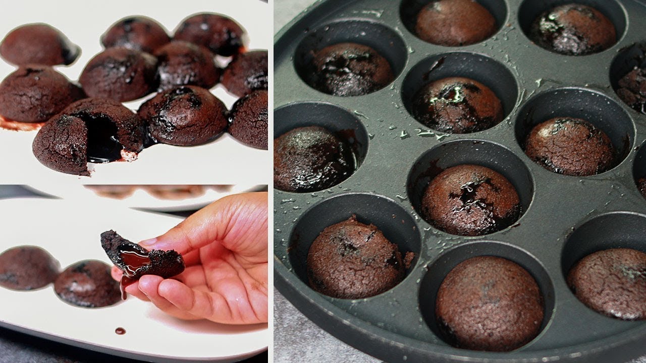 3 Ingredients Mini Choco Lava Cake In 10 Mins | Eggless & Without Oven | Yummy