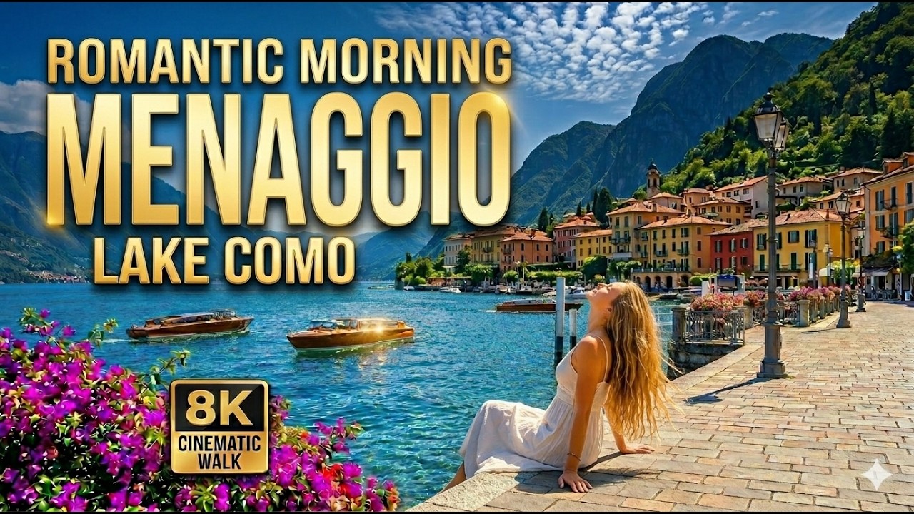 Lake Como 2025 8K The Most Romantic Italian Village MENAGGIO