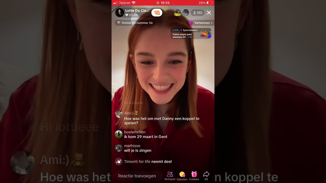 Lotte De Clerck live op tiktok ❤️