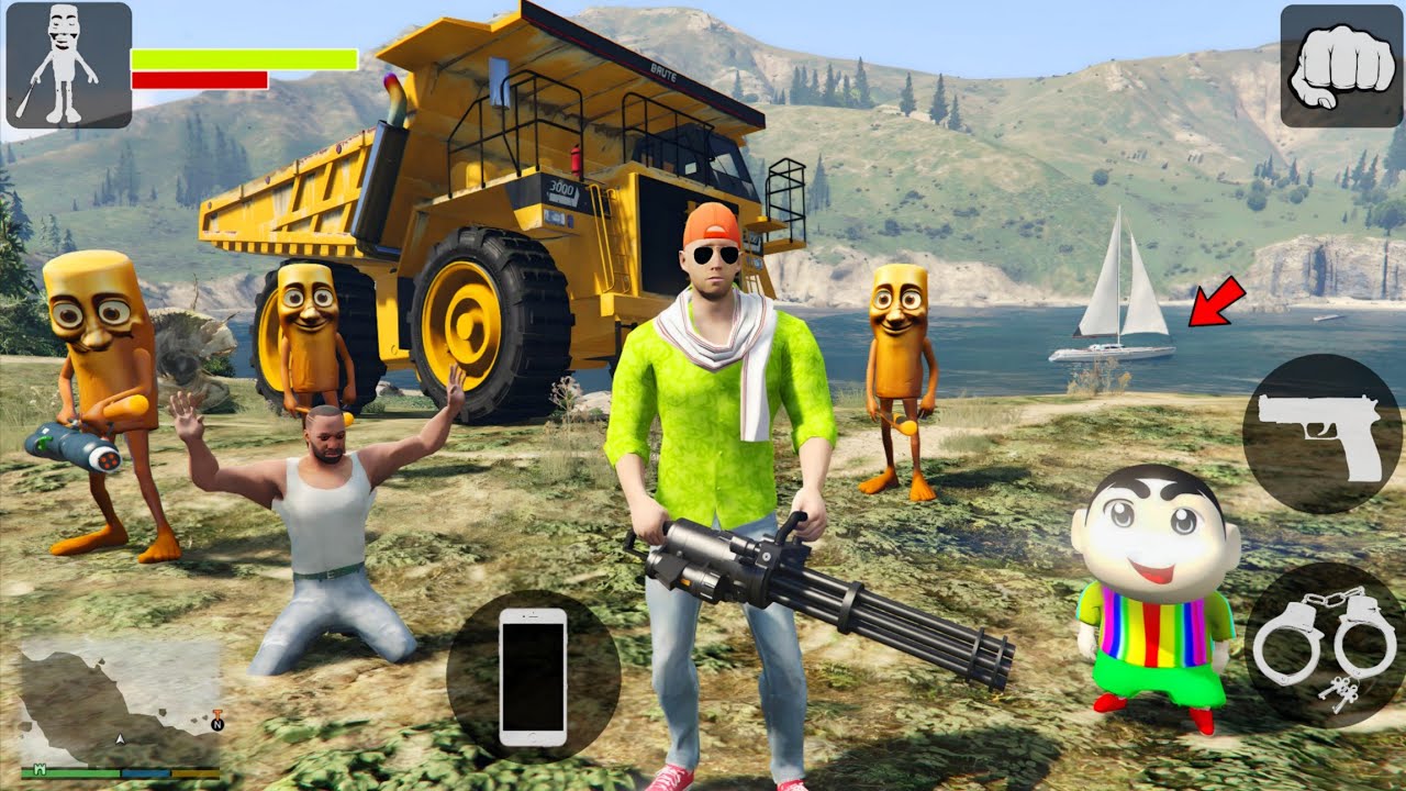 🤩 Franklin Visit GTA V CITY 🥳 For Purchase Biggest Truck With Shinchan 💥 Indian Theft Auto Simulator