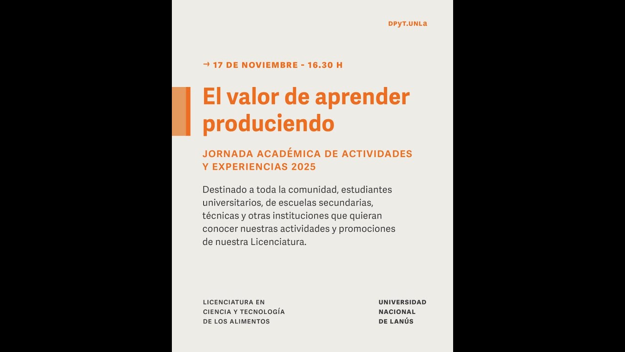 Jornada Académica de actividades y experiencias DPyT 2025 - dia 1