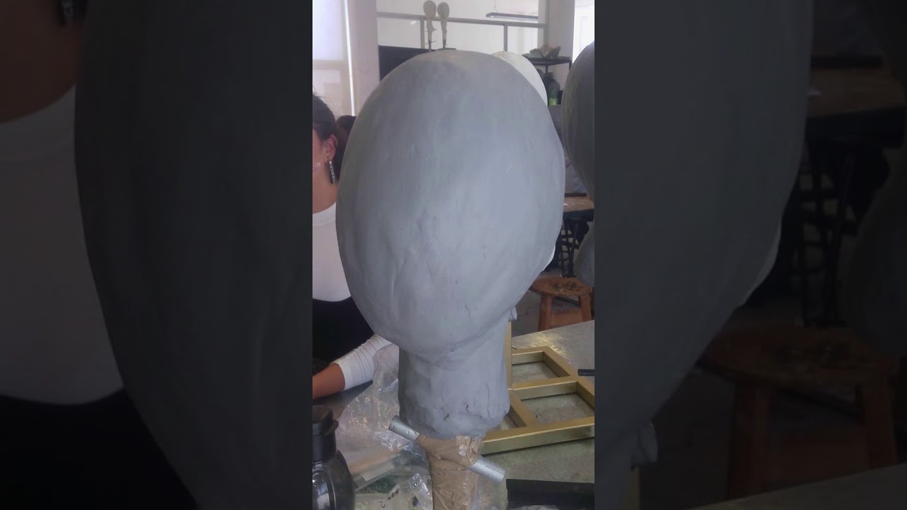 Proceso Busto escultura de plastilina