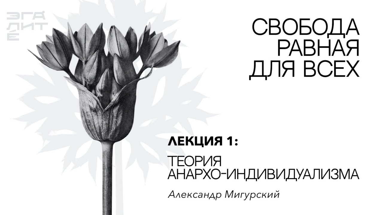 Теоретические основания индивидуалистического анархизма | Лекция Александра Мигурского