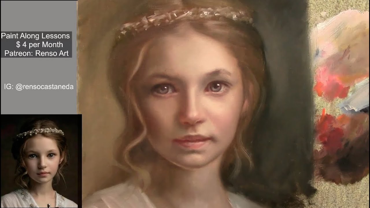 Watch This Portrait Come To Life With Just 5 Colors!