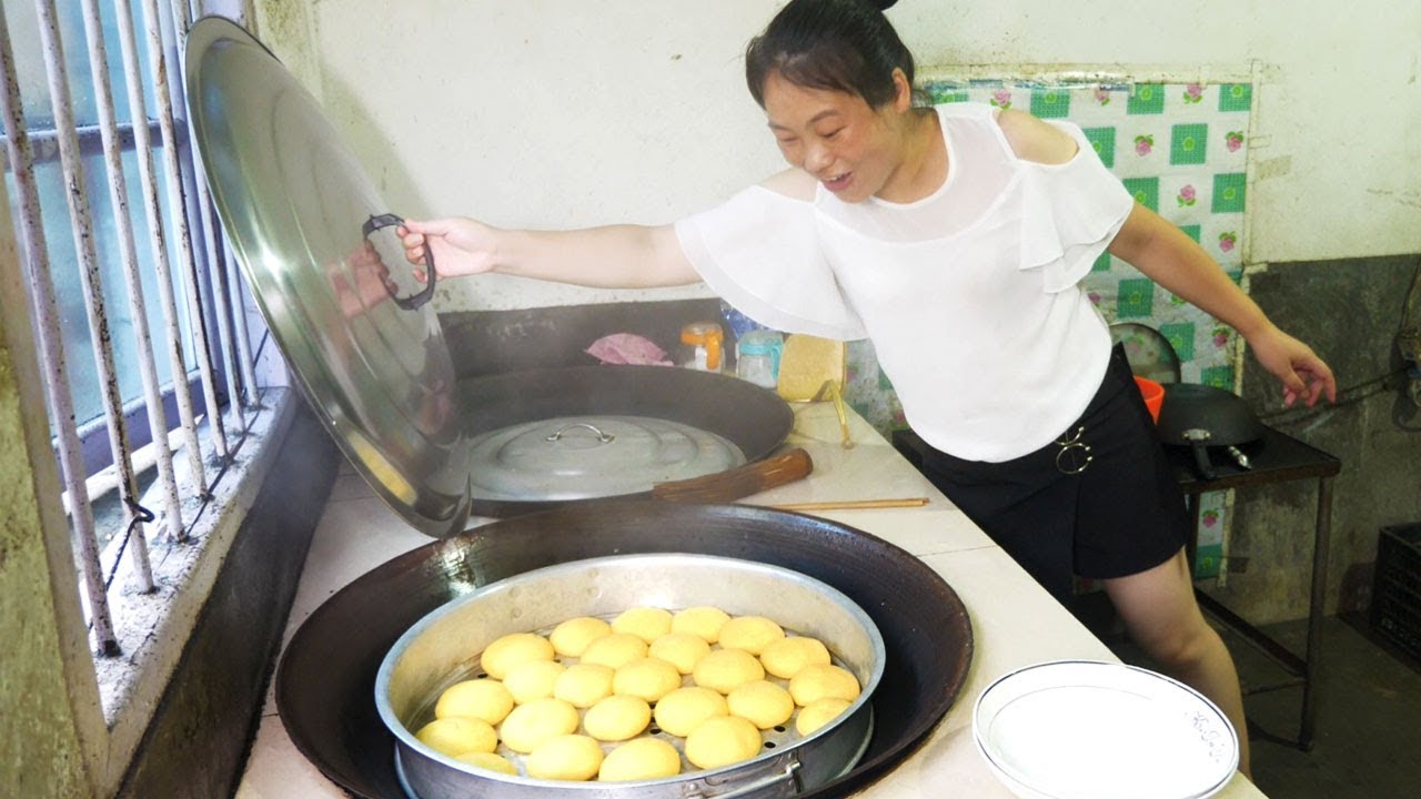 媳婦做饅頭，拿開鍋蓋的那刻，媳婦好開心