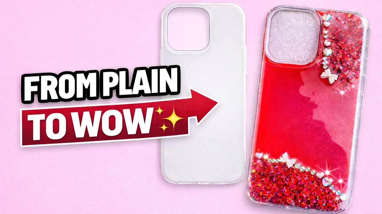 Step-by-Step Resin Phone Case Tutorial | Glitter & Rhinestone Design