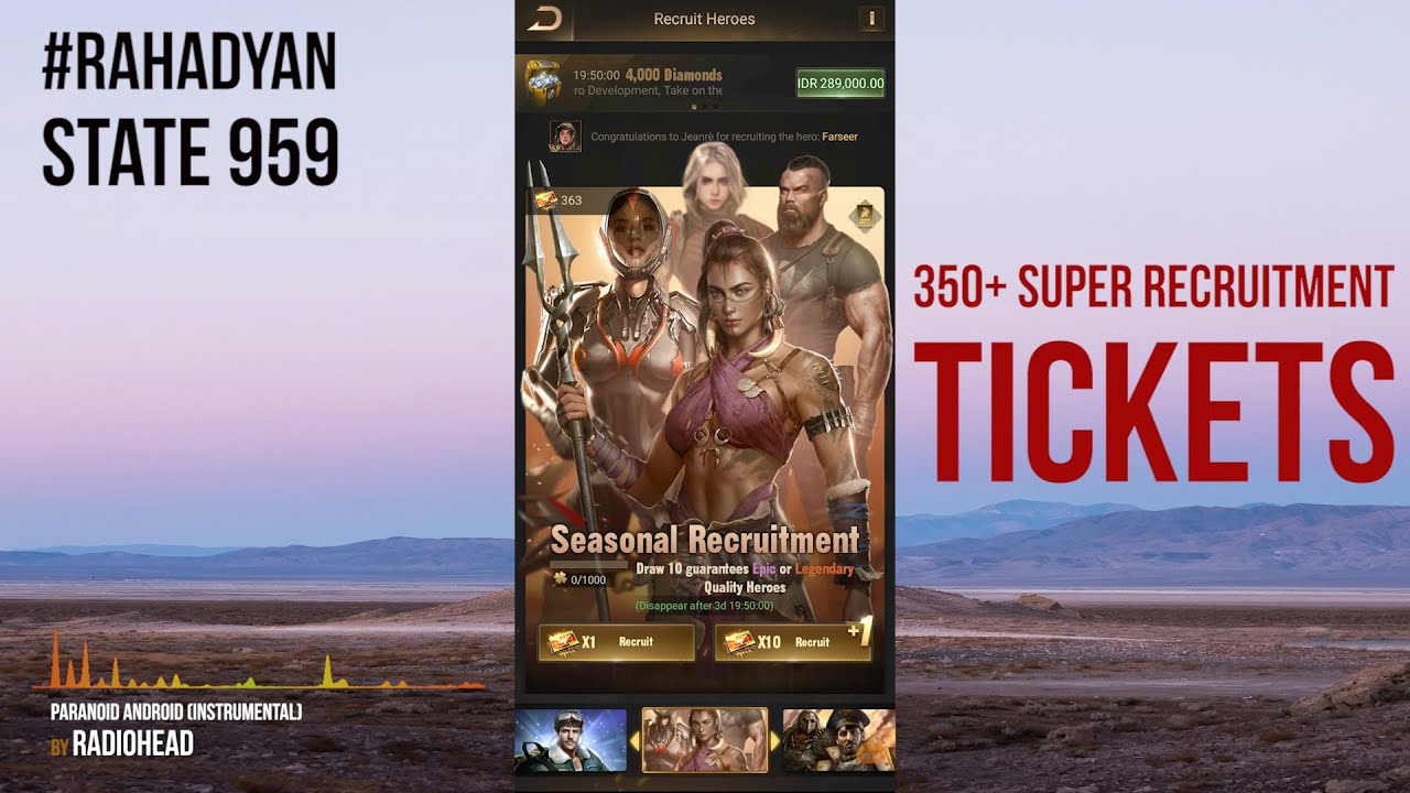 Last Shelter Survival | 350+ Super Recruitment Tickets (SX heroes)