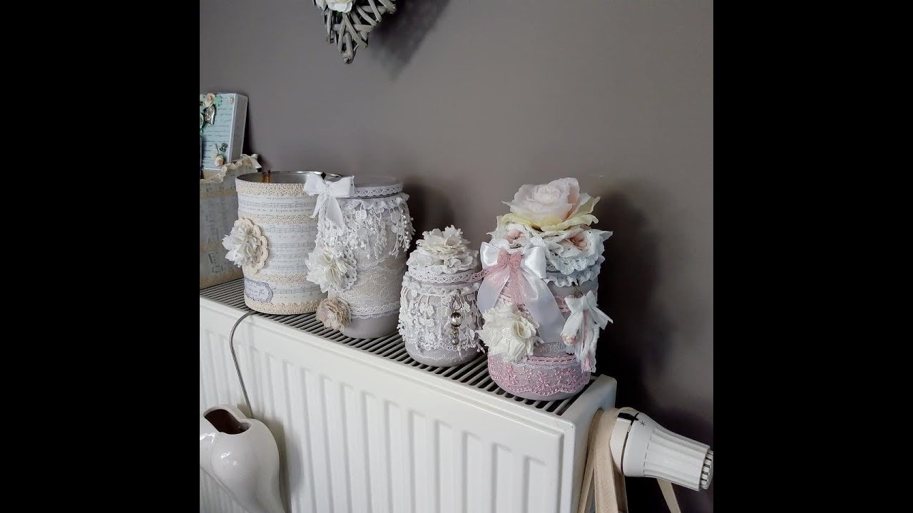 Présentation de mes bocaux customisés version Shabby