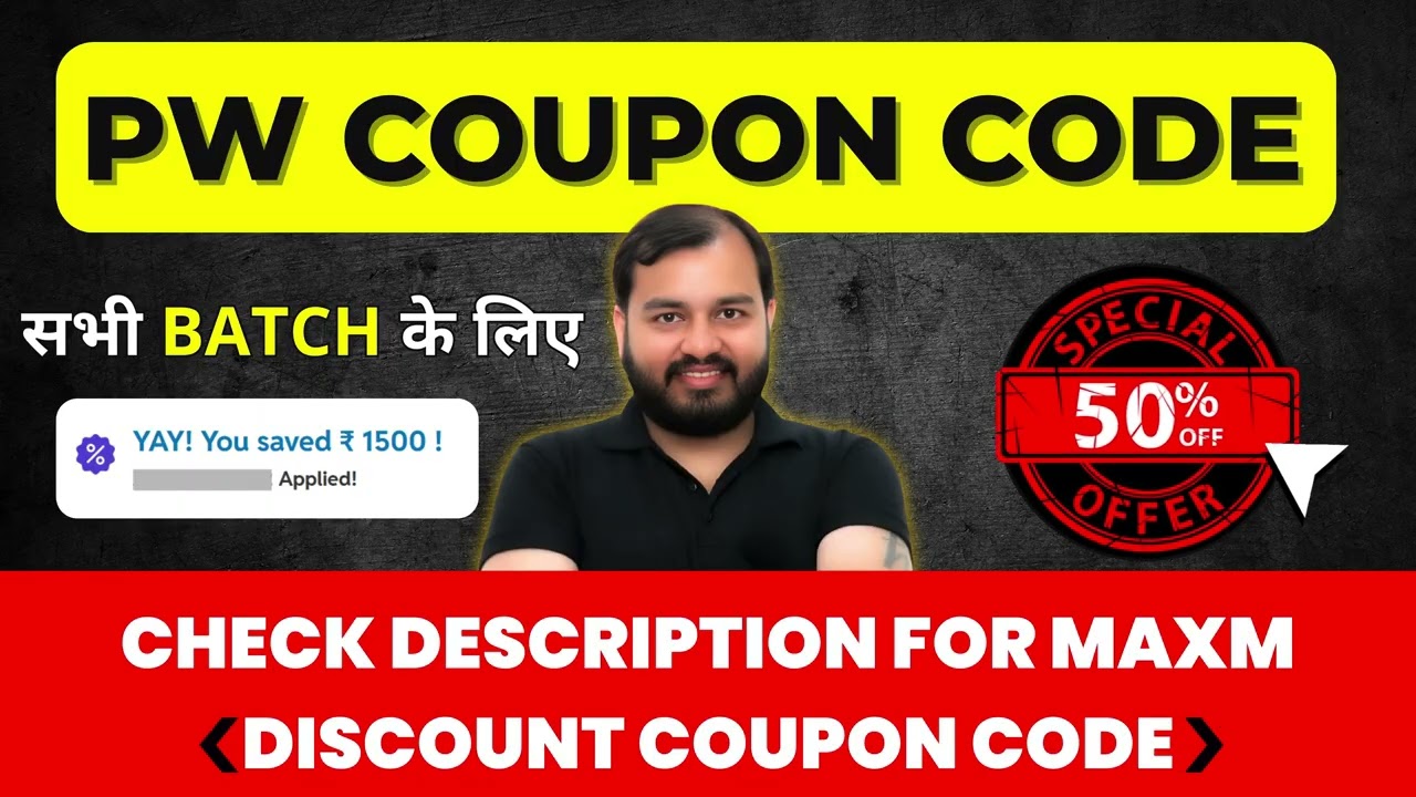 PW CA Foundation Sampurna Fastrack Coupon Code 2025 Batch |PW Coupon code for CA#caexampreparation