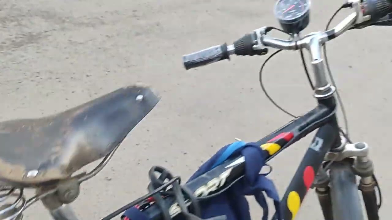 самодельный электро велосипед, из генератора.