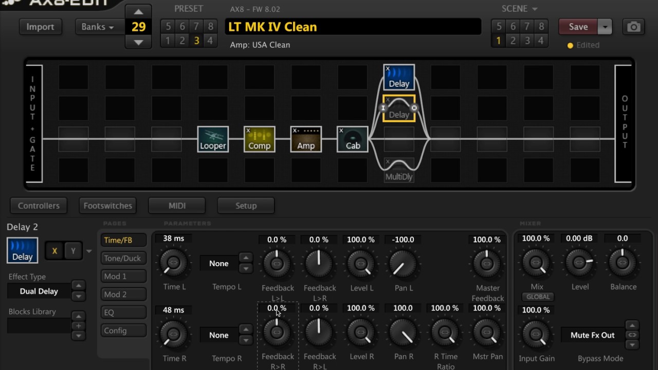 FAS AX8 - Yamaha UD Stomp Emulation - 8 Delays
