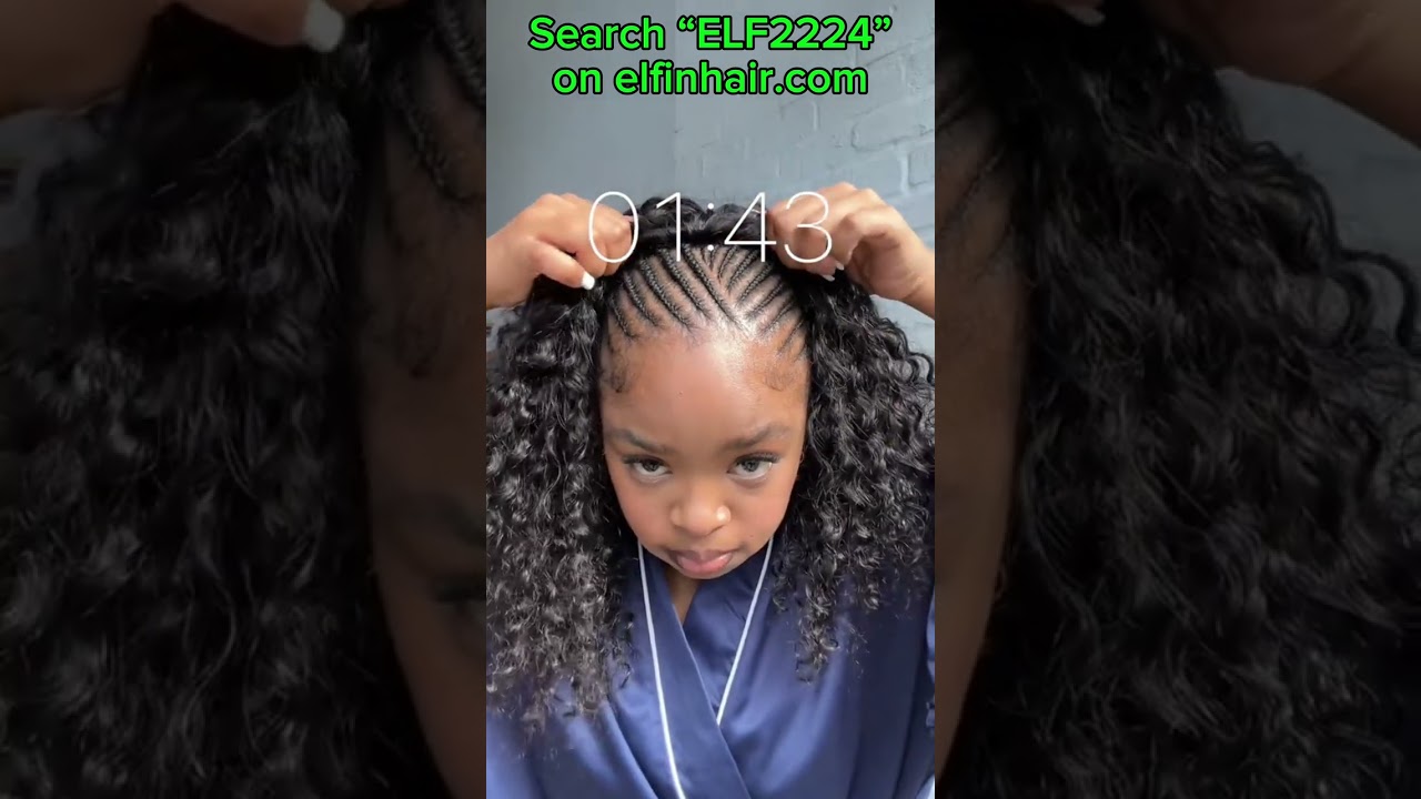 STUNNING Curly Half Wig + Fulani Braids Jayda Wayda Inspired Hairstyle