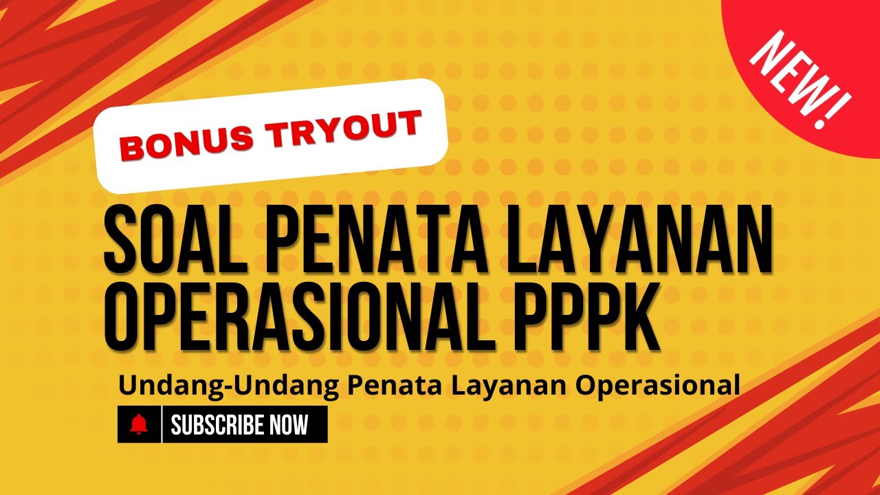 SOAL PENATA LAYANAN OPERASIONAL PPPK HOTS #pppkteknis #pppk2024