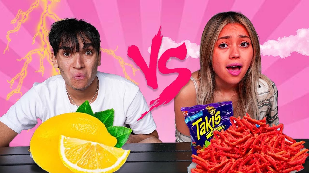 sour vs spicy food challenge! 🍋🌶