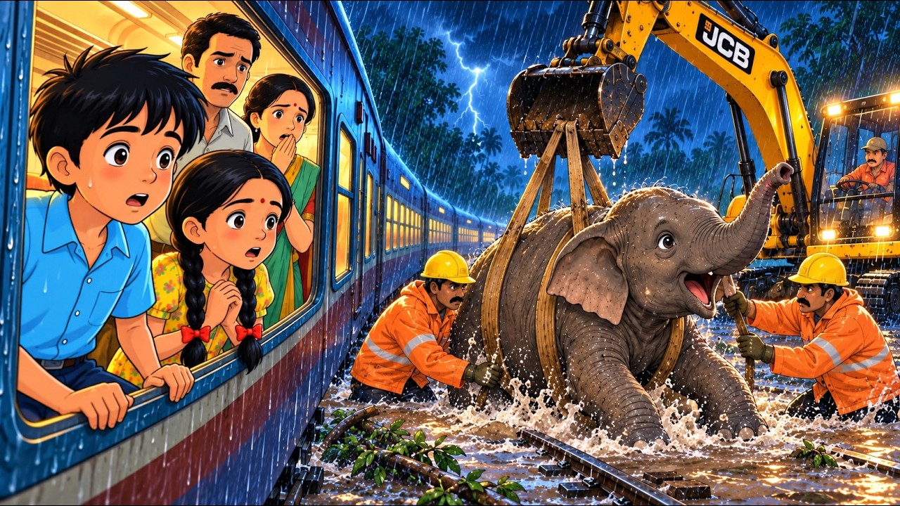 90s बचपन की यादें | नानी के घर की ट्रेन यात्रा | बाढ़ में हाथी का रेस्क्यू 🐘 | Ghibli Story