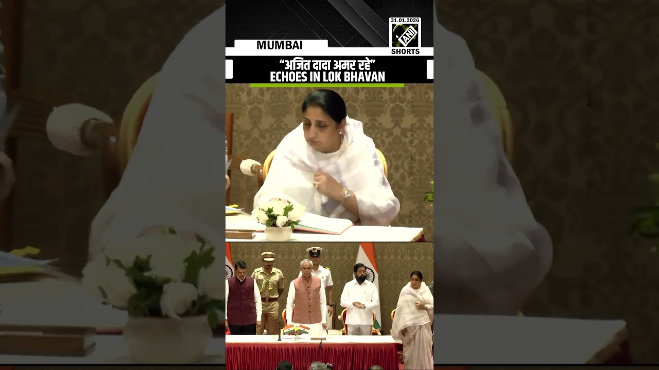 &ldquo;Ajit Dada Amar Rahe&rdquo; echoes as Wife of Late Ajit Pawar, Sunetra Pawar takes oath as Maha DCM