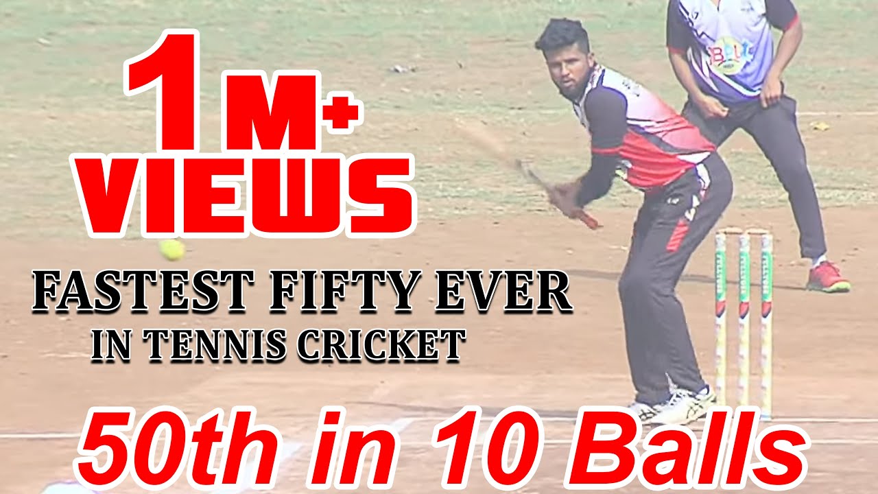 FASTEST FIFTY EVER IN TENNIS CRICKET HISTORY 50 RUNS IN 10 BALLS | MAHENDRA MAGHE | BPL 2022