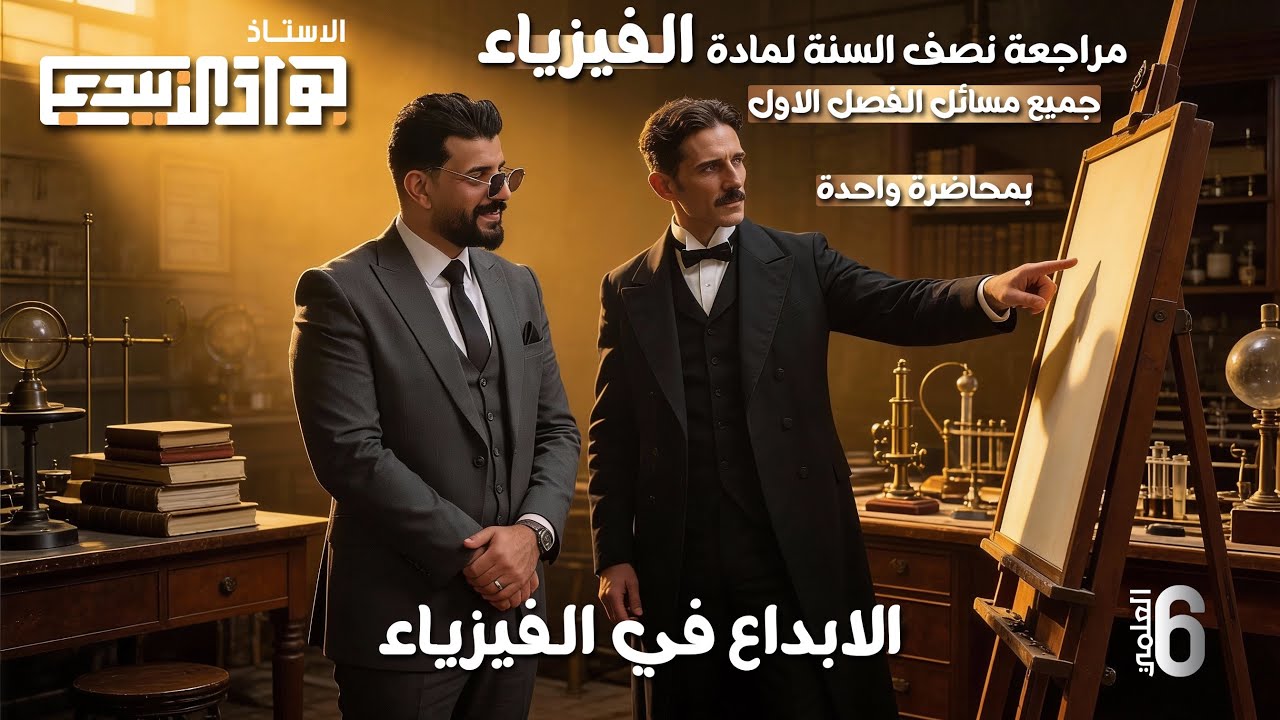 جميع مسائل الفصل الاول / المراجعة المركزة لنصف السنة / فيزياء السادس العلمي / الاستاذ جواد الزبيدي  