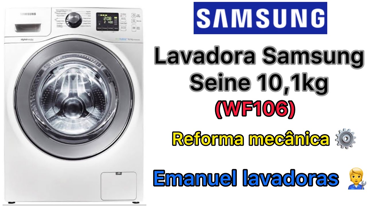 Teste após reforma mecânica ⚙️ Lavadora Samsung seine 10,1kg (WF106U4SAWQ) “roupas íntimas” 🩲👙