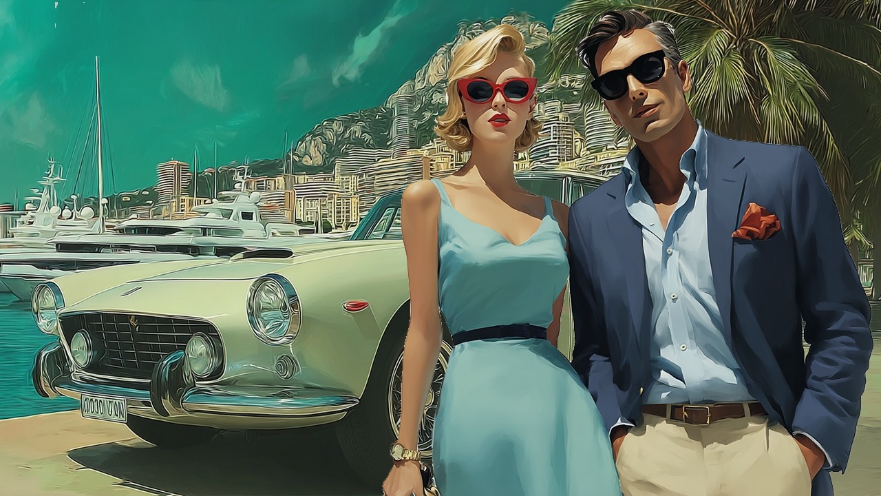 Elite Performance | 1960s Monaco Luxury Lounge for Deep Work