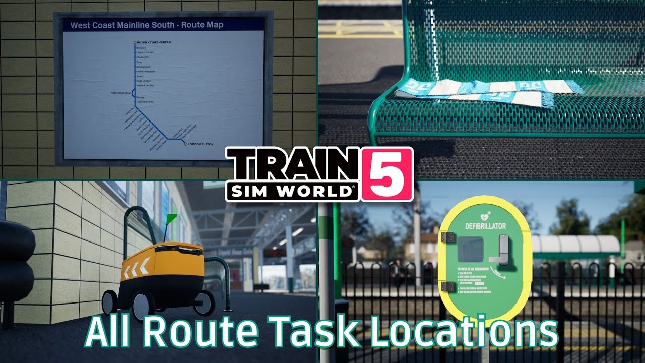 All Route Task Locations - West Coast Main Line South - #TrainSimWorld5