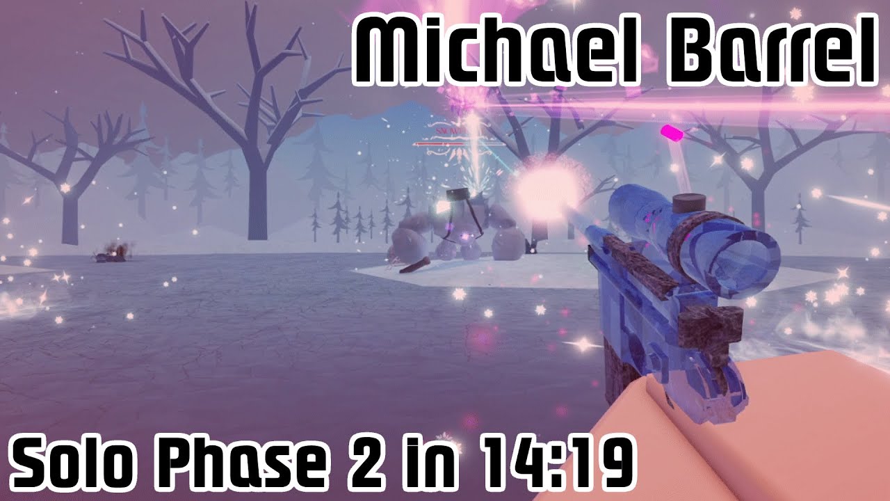 Roblox Michael's Zombies | Solo Michael Barrel Phase 2 Snowfella Speedrun in 14:19