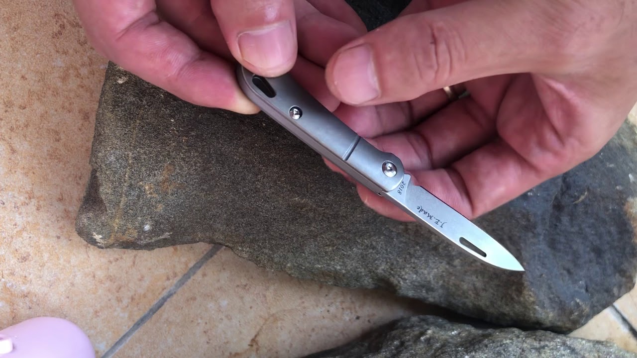 JEmade Mini Zulu Slip Joint folding knife S35Vn blade Titanium handle