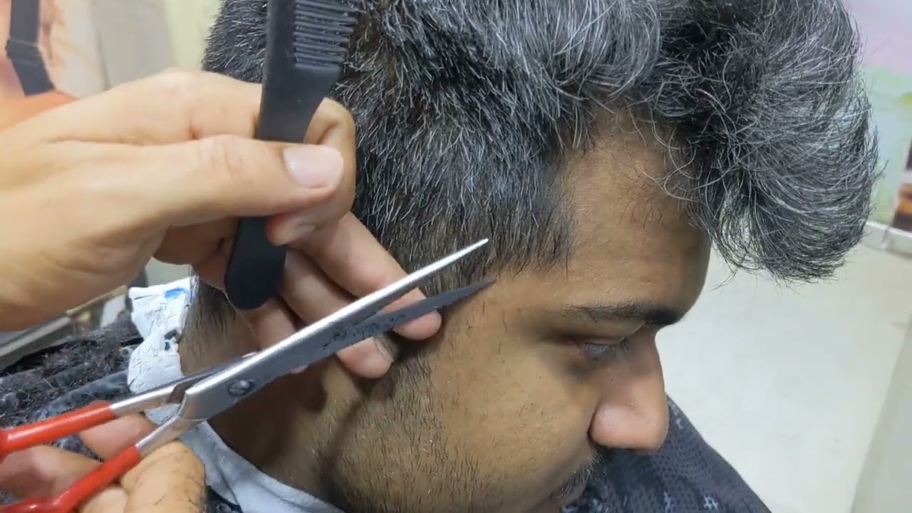 ASMR BARBER 💈 short hair trimming only siscors #ayanmansalon