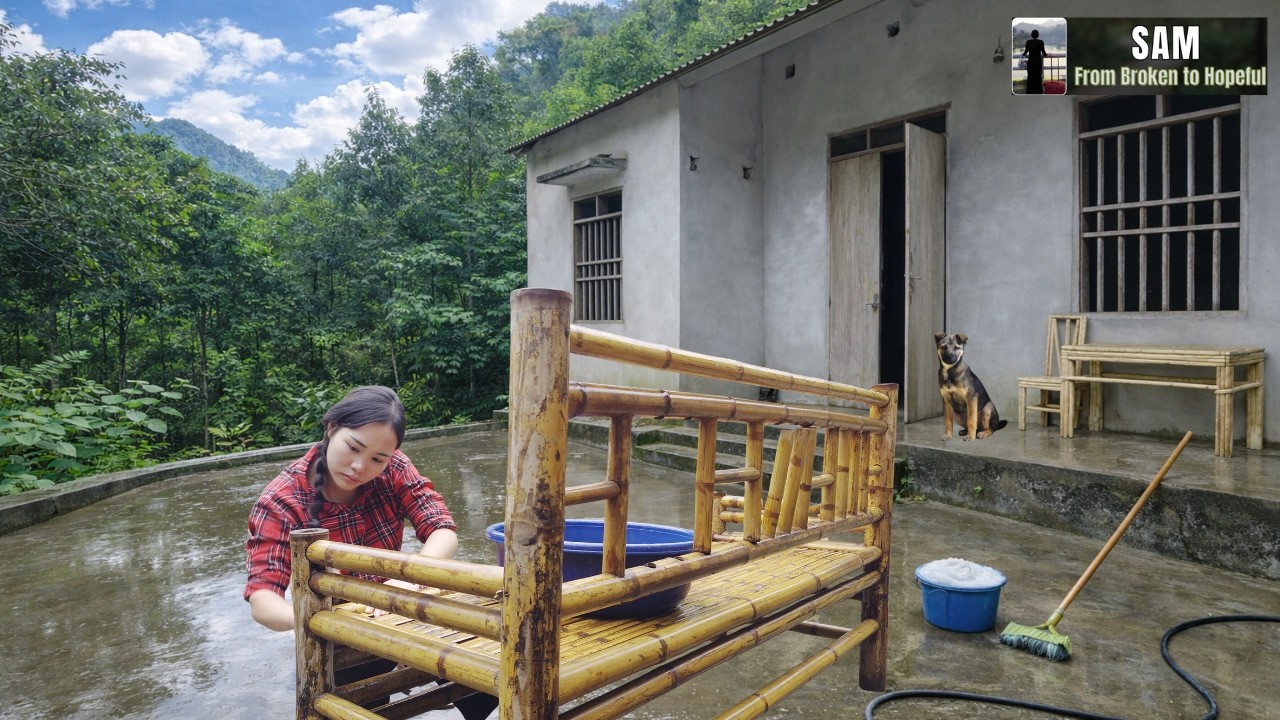 A Girl Cleaning an Abandoned House | Finding Peace in a Quiet Off-Grid Life | Ep.13