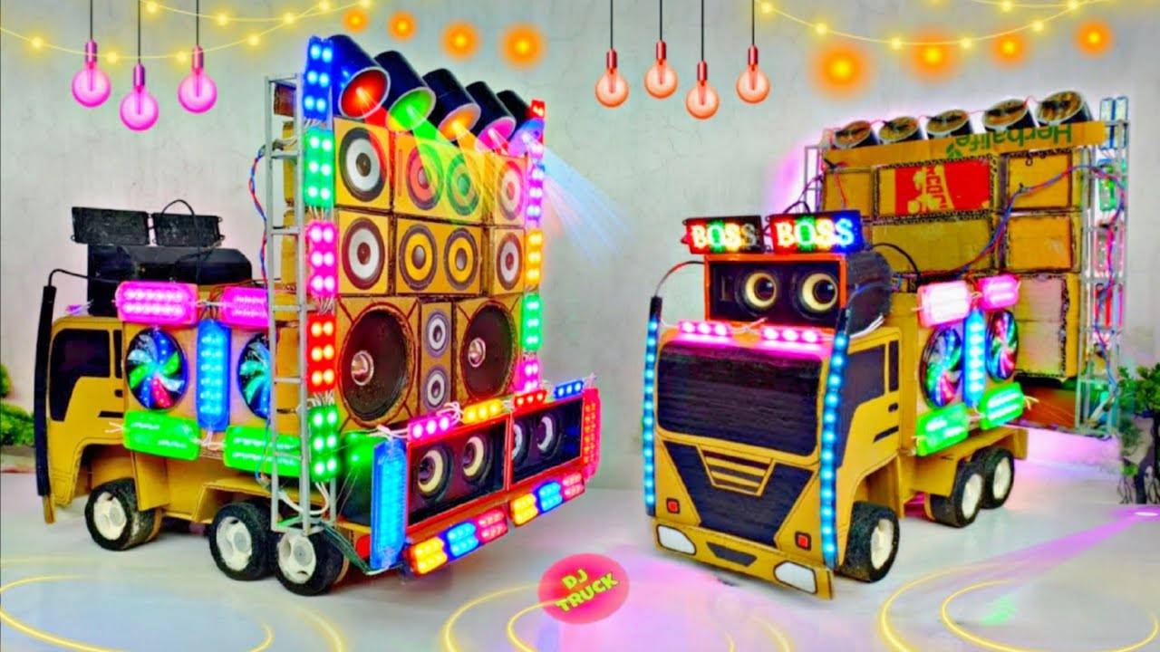 Mini Dj Truck Loading at-home by CardboardMaking Dj truck | Mini Dj Setup I dj wala,competition dj