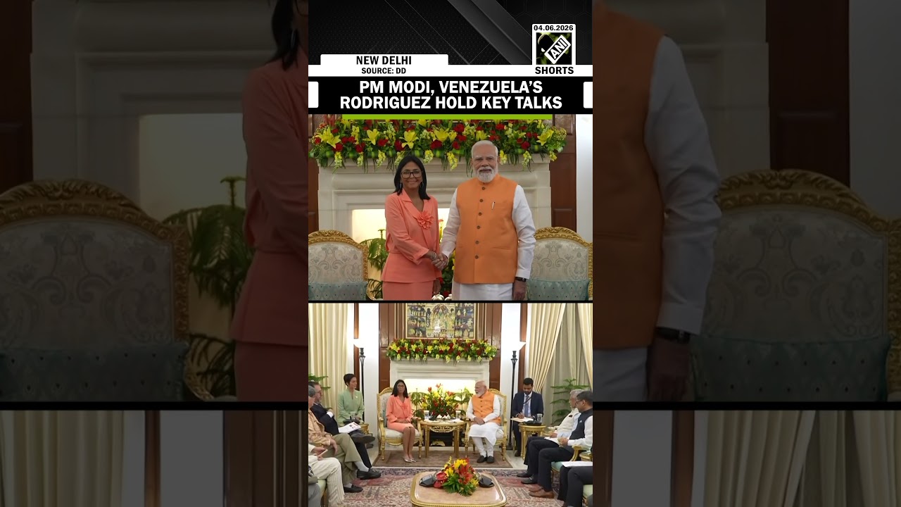 PM Narendra Modi holds talks with Venezuela Acting President Delcy Elo&iacute;na Rodr&iacute;guez G&oacute;mez in Delhi