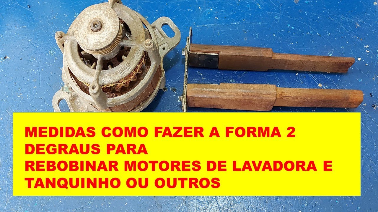 COMO FAZER A FORMA 2 DEGRAUS PARA REBOBINAR MOTORES DE LAVADORA E TANQUINHO MOSTRANDO AS MEDIDAS