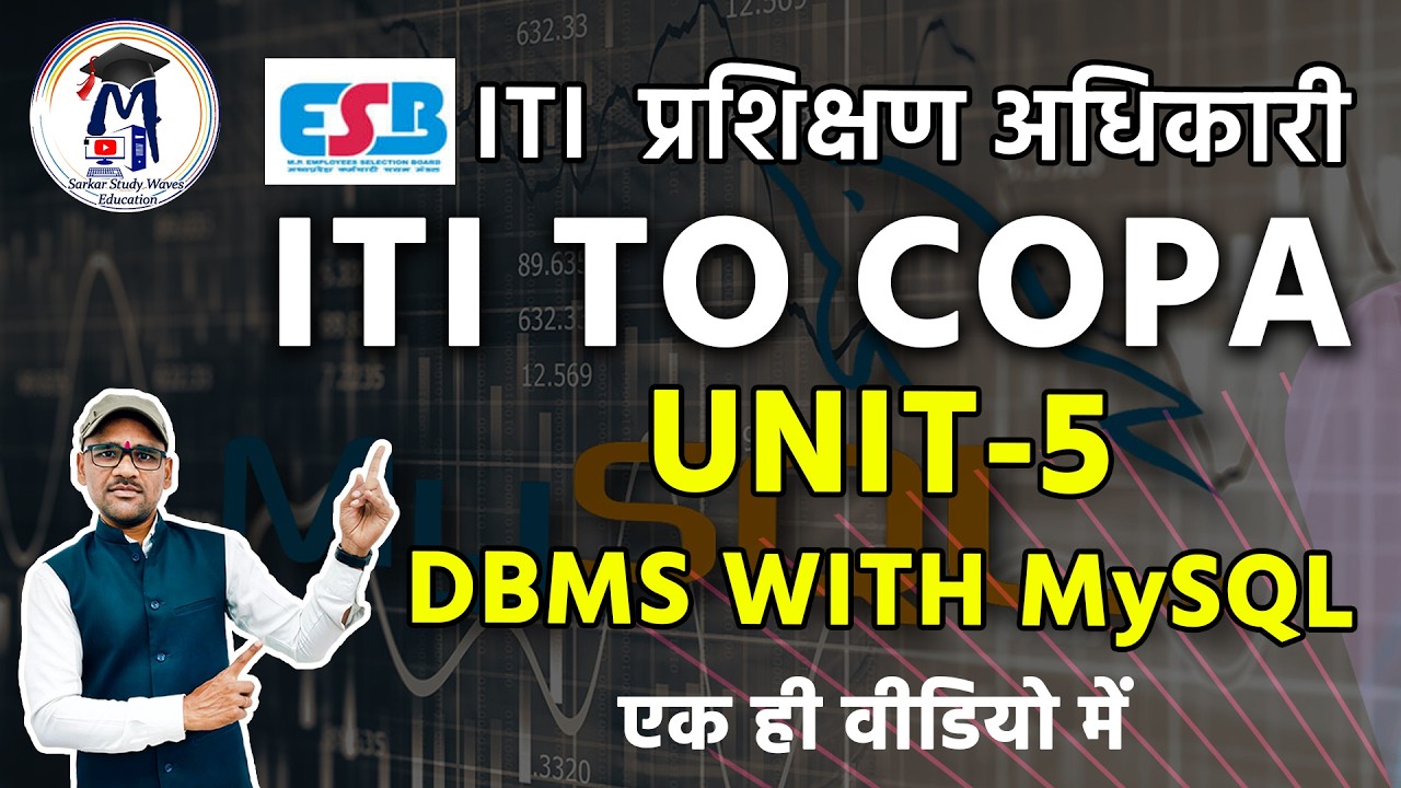 MP ITI TO COPA Unit-5 | Database Management MySQL Complete One Shot