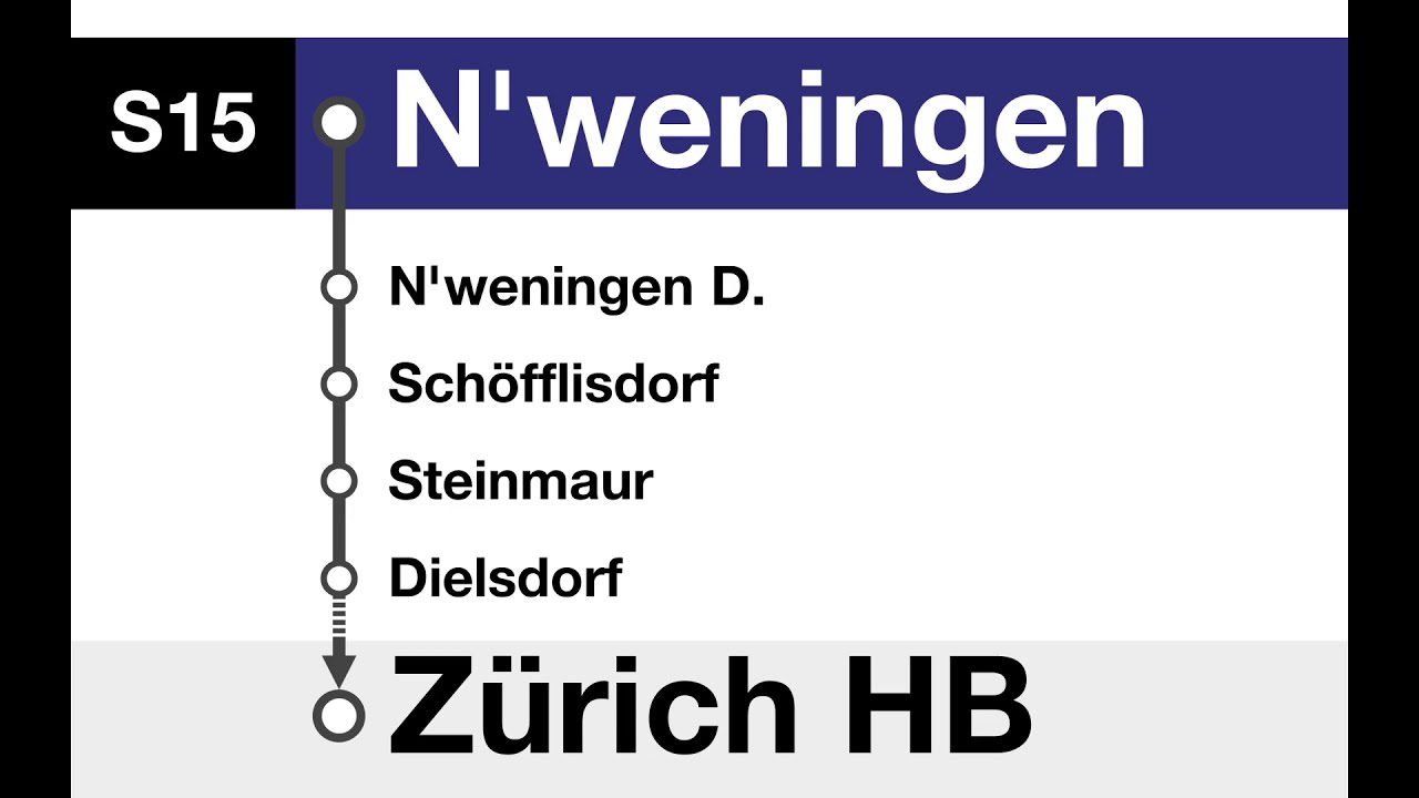 ZVV Ansagen - S15 Niederweningen – Zürich HB