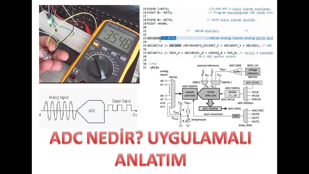 Analog Dijital Çevirici(ADC) Nedir?Detaylı Anlatım Örnek Uygulama