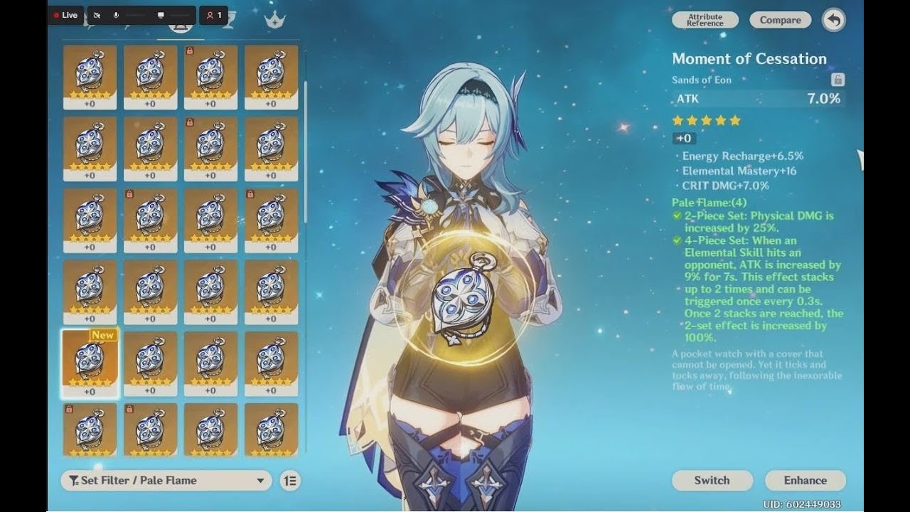 I spent 10k resin to get this GODLY Pale Flame ATK Sands | Genshin Impact