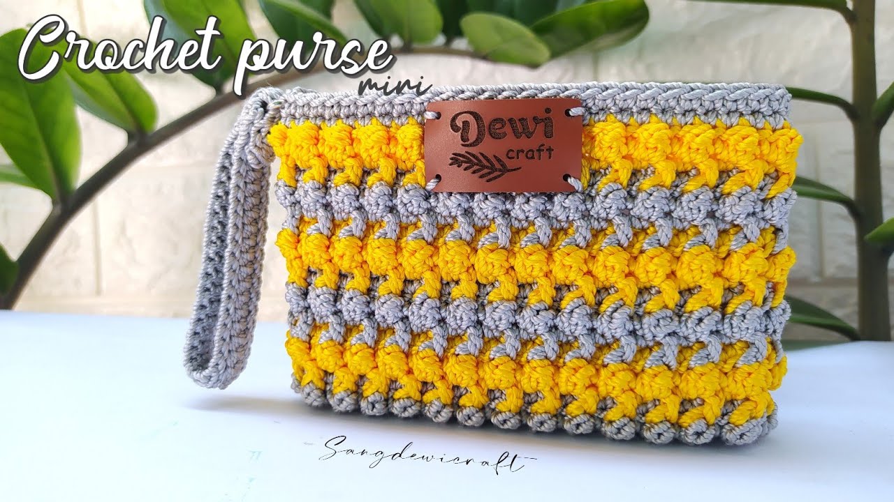 CROCHET PURSE TUTORIAL | TUTORIAL DOMPET RAJUT TERBARU MODEL MODERN | STRICKGELDBÖRSE محفظة الحياكة