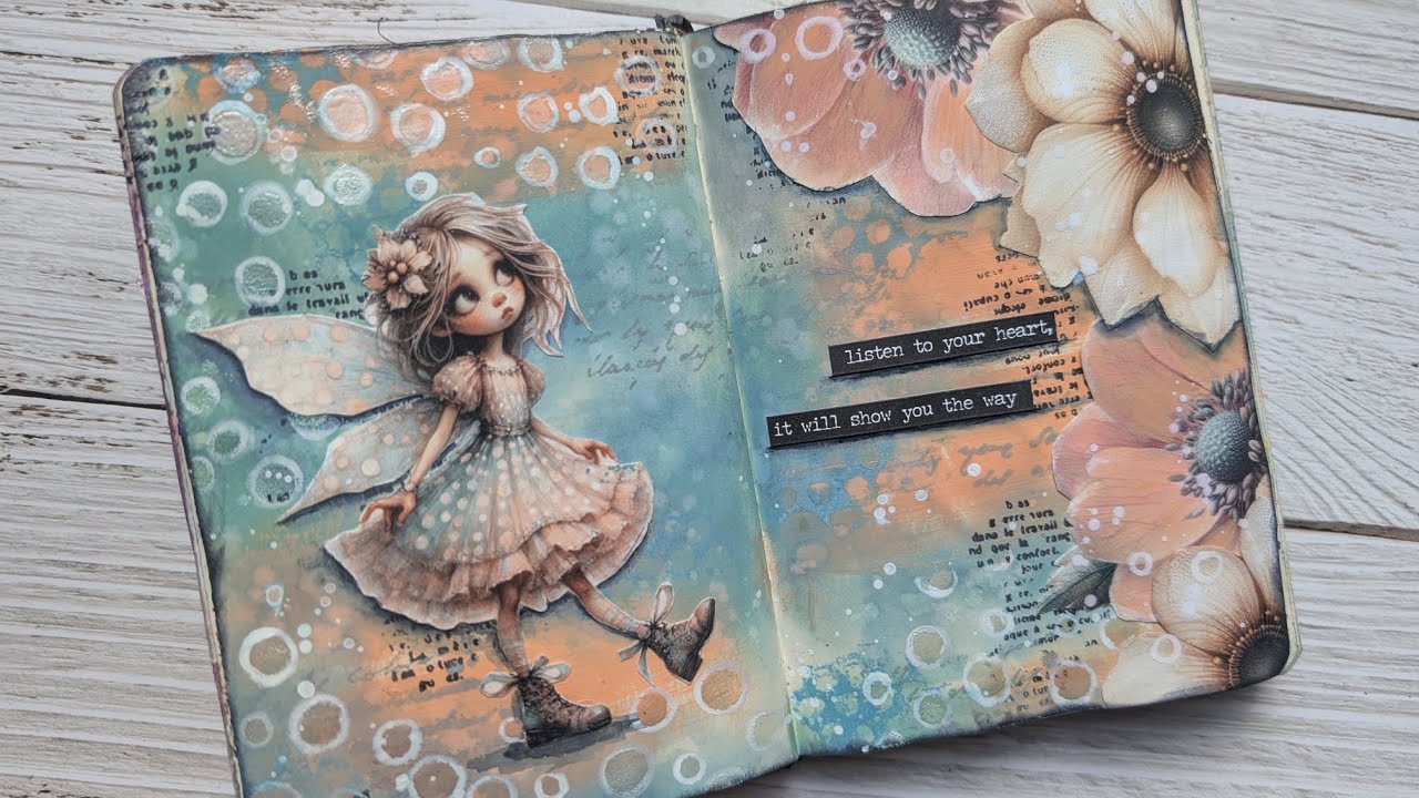 Mixed Media art journal page #maremicollagebooks #journaling #artjournal #artjournalpage #mixedmedia